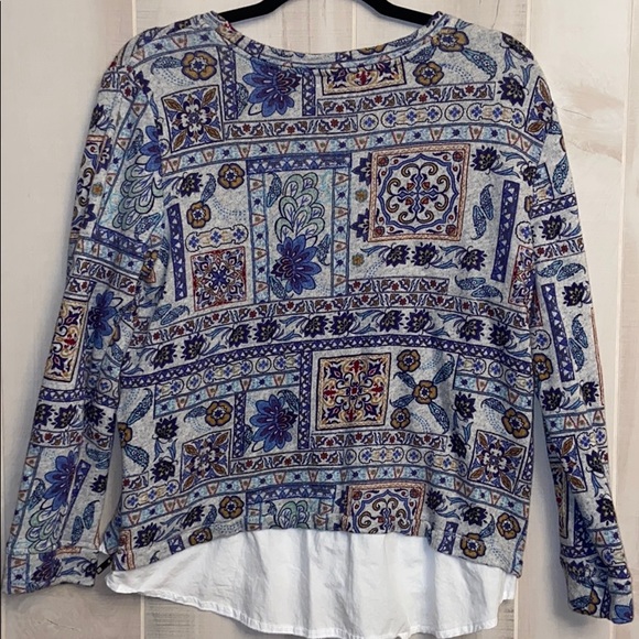 Ruff Hewn women’s sweatshirt with faux blouse - Picture 3 of 4